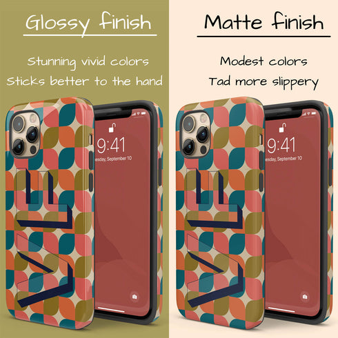 Retro Custom 3D Initials iPhone Case